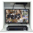 CCTV Security Slimline Vertical Wall Mount Cabinet for NVRs and Monitors