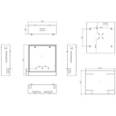 CCTV Security Slimline Vertical Wall Mount Cabinet for NVRs and Monitors