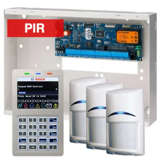 BOSCH, Solution 6000 Alarm kit, Includes 3x ISC-BPR2-W12 PIR detectors