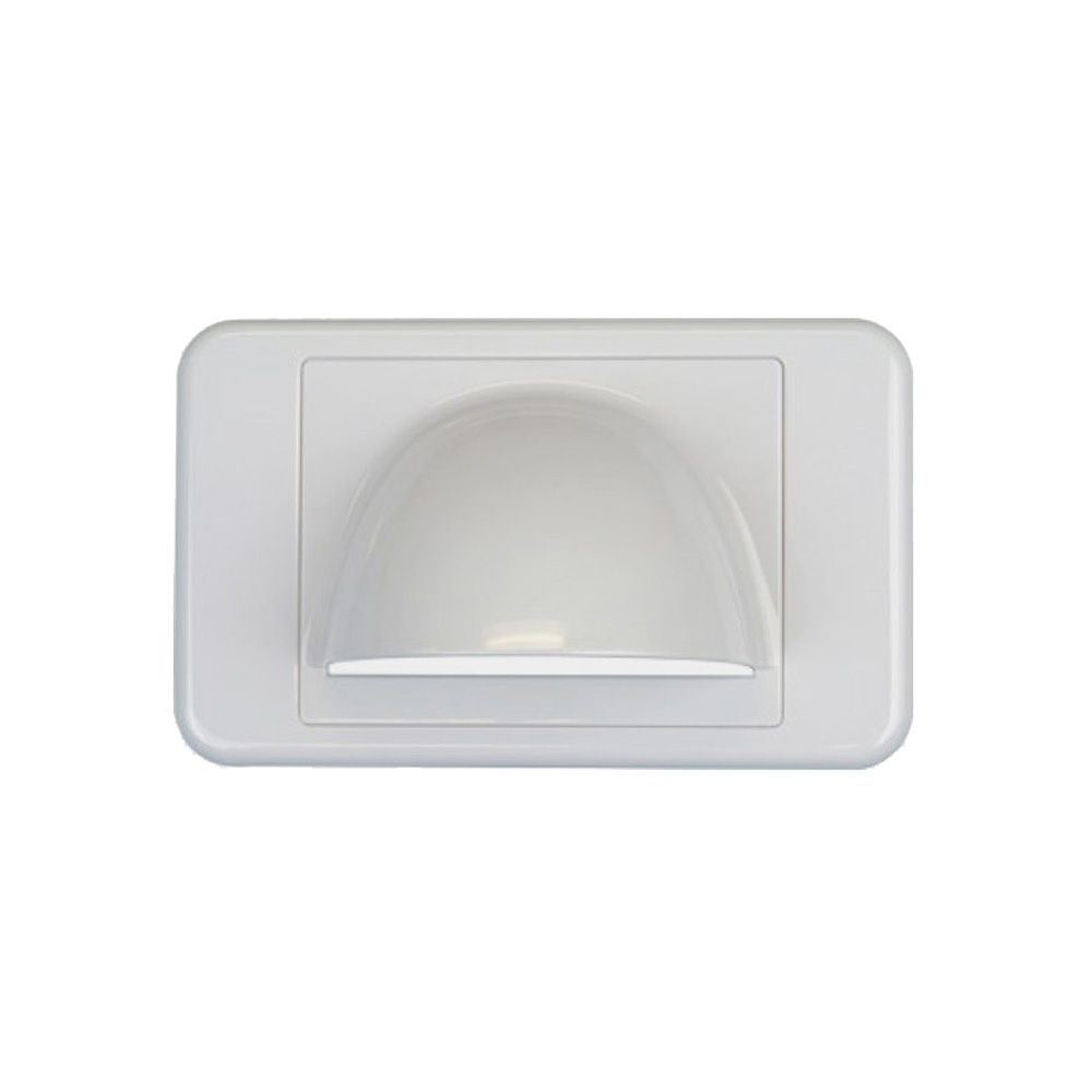 White Bullnose Brush Wall Plate