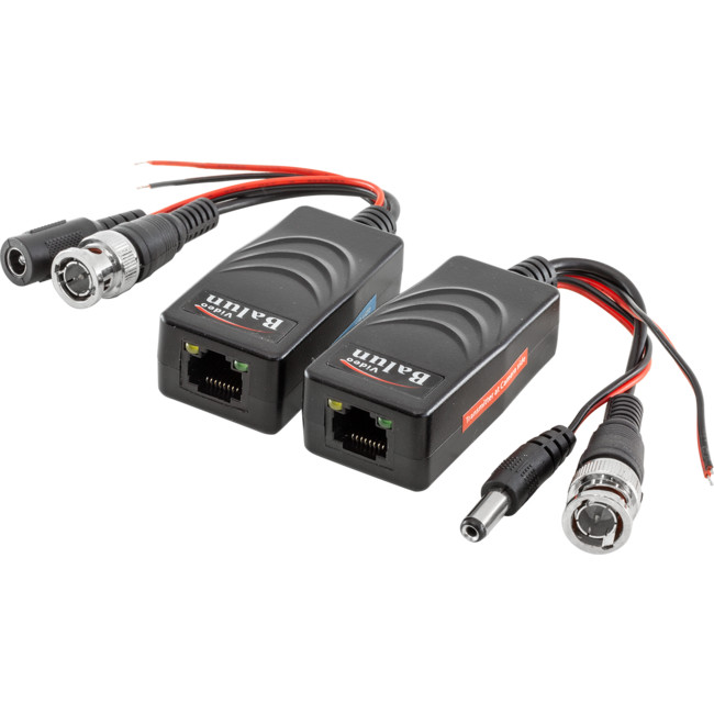 Video Balun BNC to Cat5e/6 With DC Connector