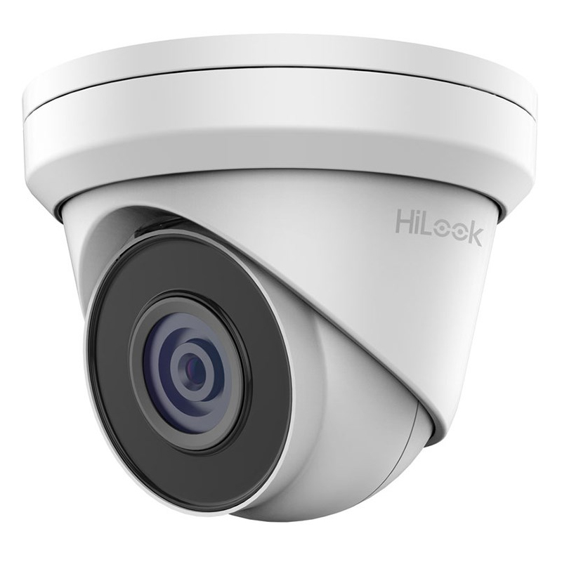 HiLook 4MP Outdoor Turret Camera, IntelliSense, H.265, 30m IR, Mic, IP67, 2.8mm