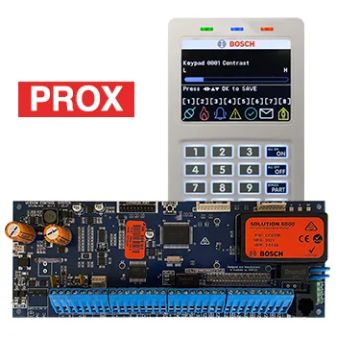 [CC610GWP] BOSCH, Solution 6000, Control panel PCB (CC610PB) + WHITE Smart Prox key pad (CP736B), Integrated proximity reader, Alphanumeric LCD, 144 zone, Touch tone & backlit keys