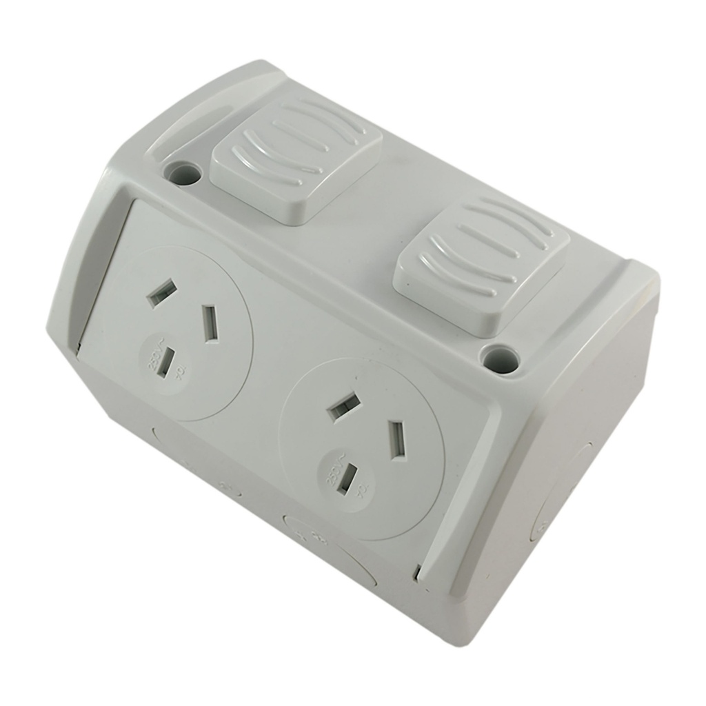 Weatherproof/Outdoor Double Power Point 10A | OTW TECH
