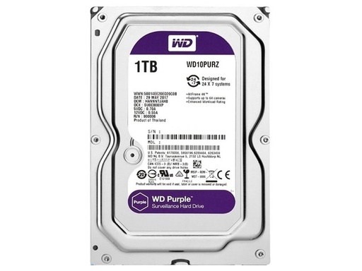 WD Purple 1TB 3.5" Surveillance Hard Drive