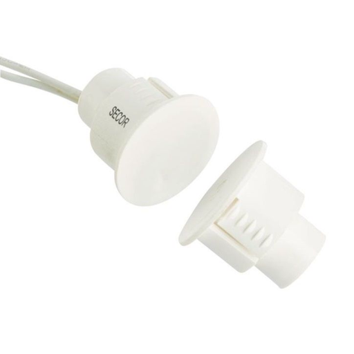 [HC-36] Recessed Door Reed Switch, Flush Mount, 19mm White